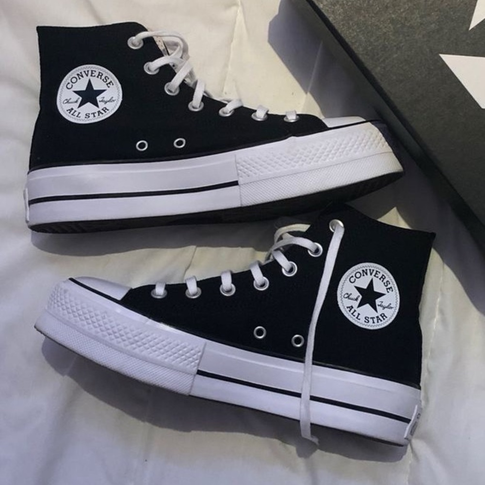 Black Hightop Platform Converse